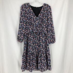 J. Crew Dress Size4 Floral Paisley Ruffle Hem Waist Wedding Shower